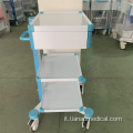 Carrello portastrumenti staccabile in acciaio per ospedale